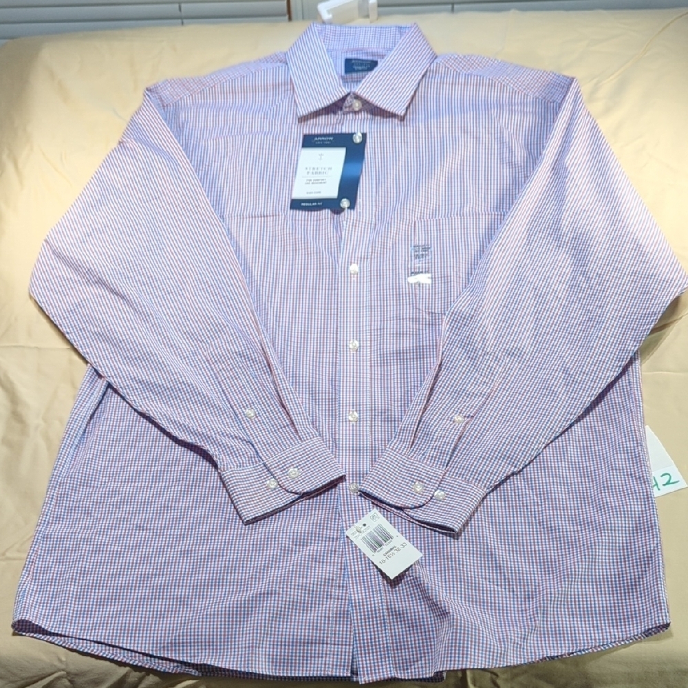 Arrow Red and White Dress Shirt Classic Style